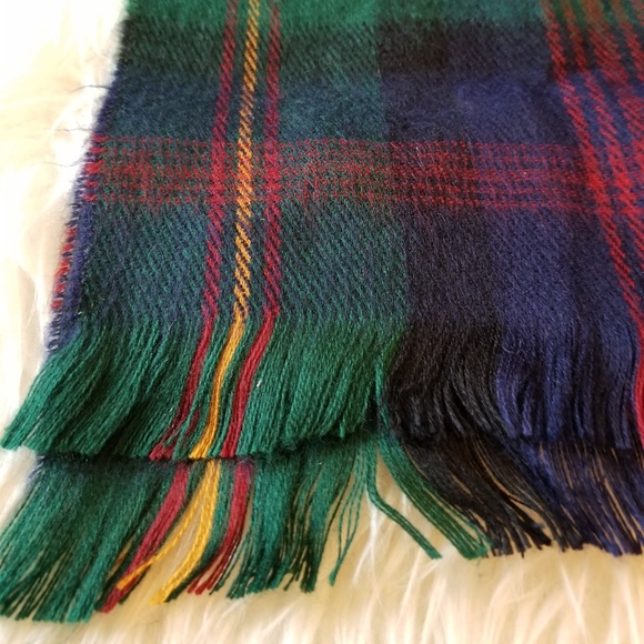 Cashmillion Accessories - Vintage Plaid Cashmillion Green Blue Red
